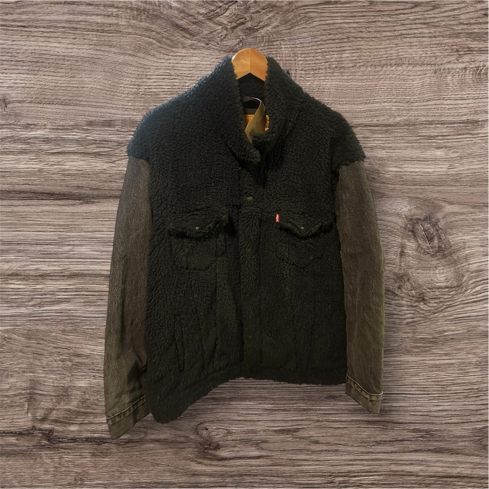 Levi's Black Denim Sherpa Relaxed Fit Jacket